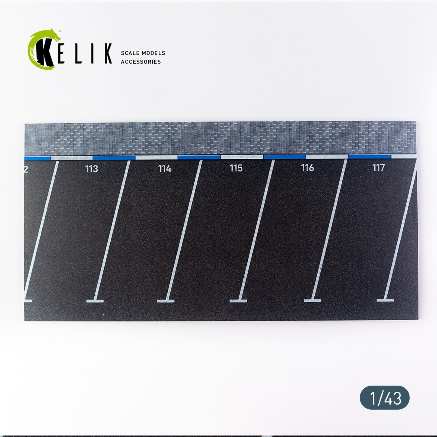 Kelik 1:43 Supermarket Parking type 2 Base - Acrylic 3 mm (180 x 357 mm) (210 g) (Copy)