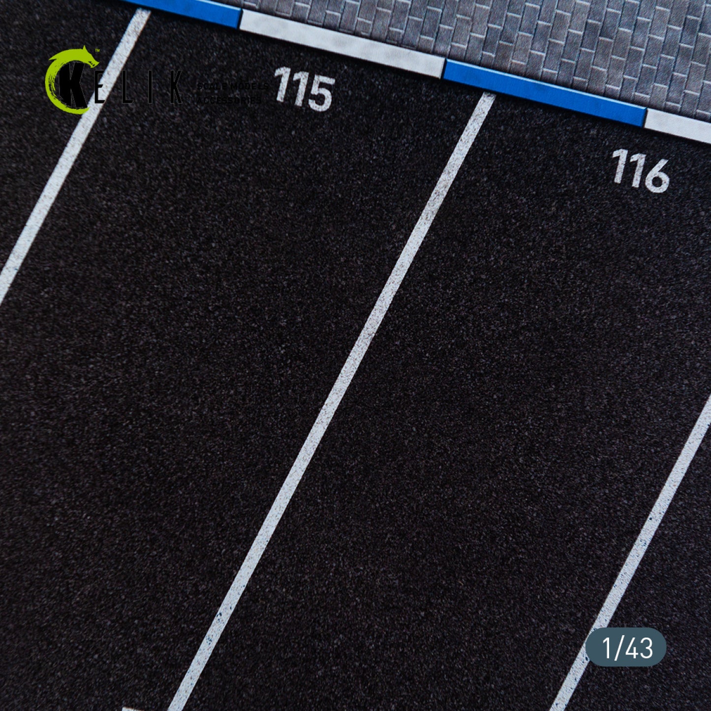 Kelik 1:43 Supermarket Parking type 2 Base - Acrylic 3 mm (180 x 357 mm) (210 g) (Copy)