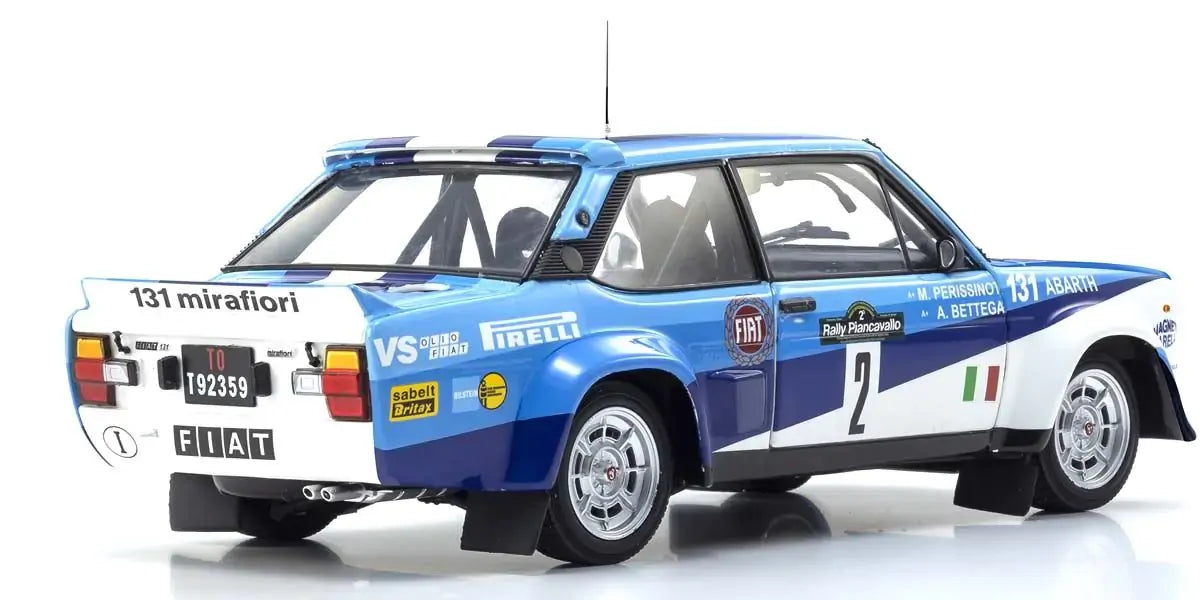 Kyosho 1/18 Fiat 131 Abarth 1981 Piancavallo Nr.2 Diecast Model Car