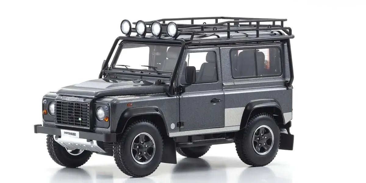 Kyosho 1/18 Land Rover Defender 90 (Gray) Diecast Model Car