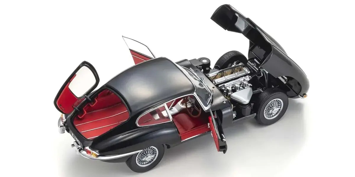Kyosho 1/18 Jaguar E-Type Black Diecast Model Car