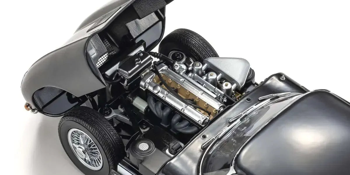Kyosho 1/18 Jaguar E-Type Black Diecast Model Car Kyosho