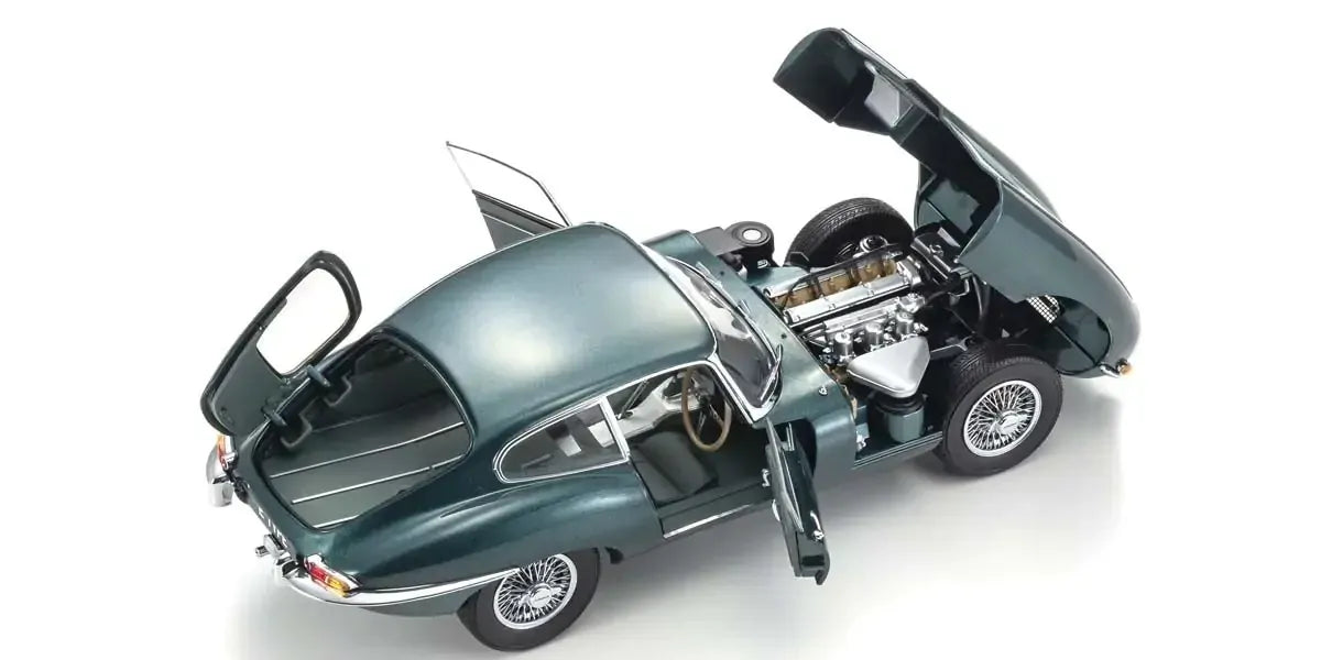 Kyosho 1/18 Jaguar E-Type Opalescent Dark Green Diecast Model Car
