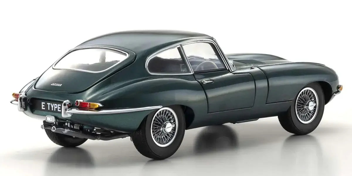 Kyosho 1/18 Jaguar E-Type Opalescent Dark Green Diecast Model Car