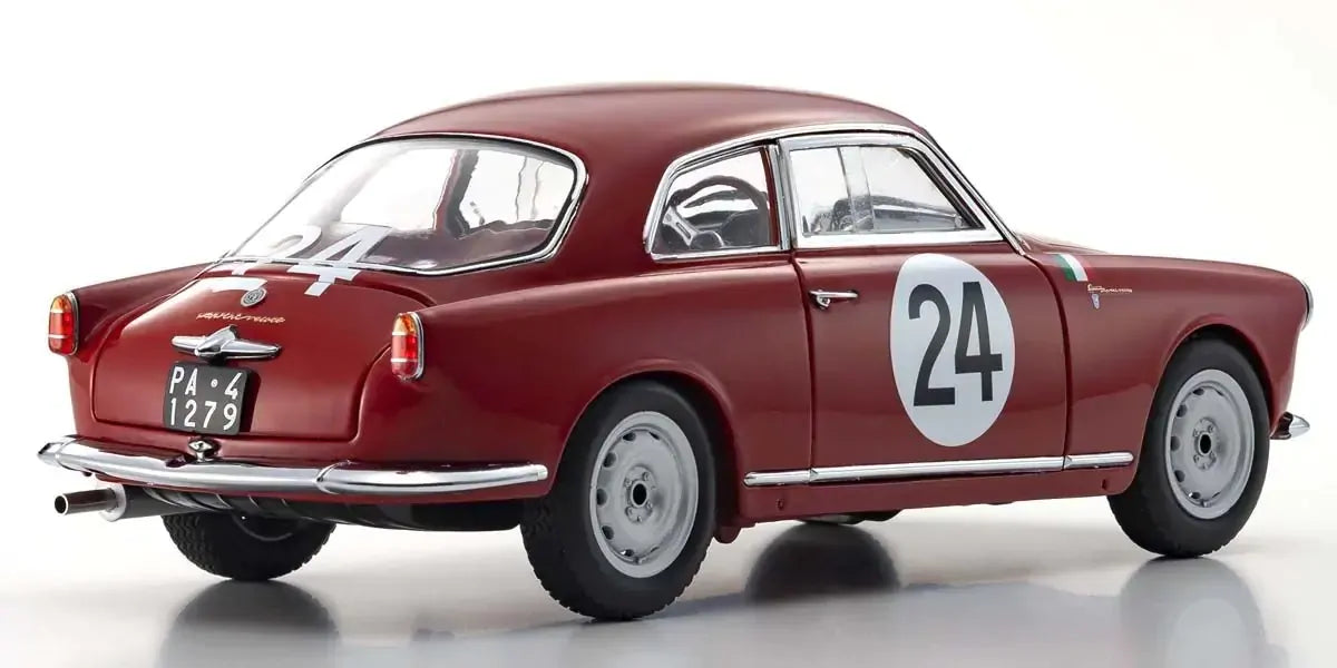 Kyosho 1/18 Alfa Romeo Giulietta SV 1958 Targa Florio (#24) Diecast Model Car