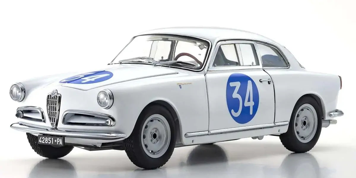 Kyosho 1/18 Alfa Romeo Giulietta SV 1960 Targa Florio (#34) Diecast Model Car