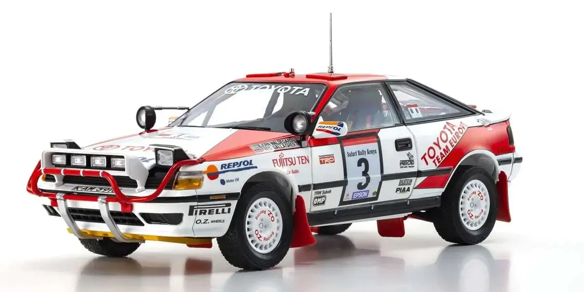 Kyosho 1/18 Toyota CELICA GT-FOUR 1990 Safari Nr. 3 Diecast Model Car