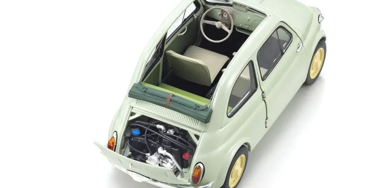Kyosho 1/18 Fiat NUOVA 500 Green Clear Diecast Model Car Kyosho