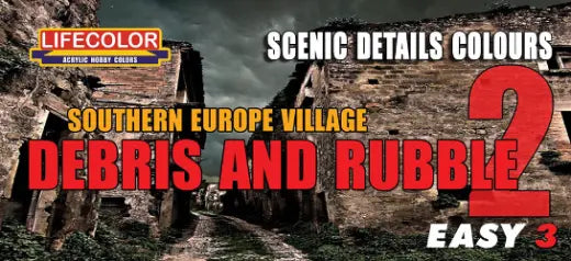 Lifecolor Sth Europe Village Debris And Rubble #2 Detail Colour Acrylic Paint Set Lifecolor