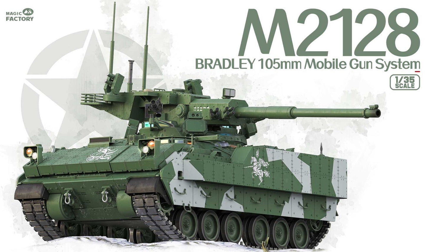 Magic Factory 1/35 M2128 Bradley 105mm Mobile Gun System Plastic Model Kit Magic Factory