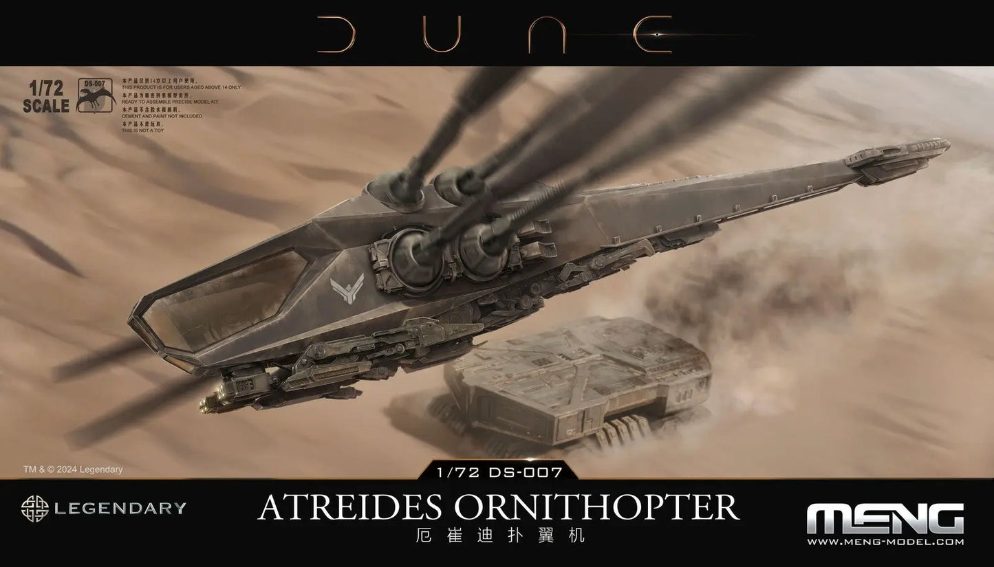 Meng 1/72 Dune Atreides Ornithopter Plastic Model Kit Meng