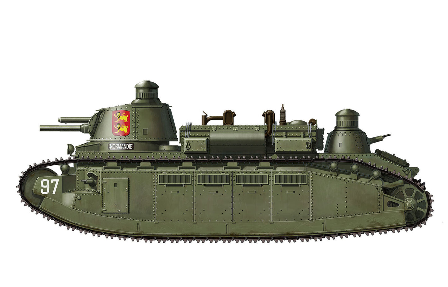Meng 1/35 French Super Heavy Tank Char 2C Plastic Model Kit Meng