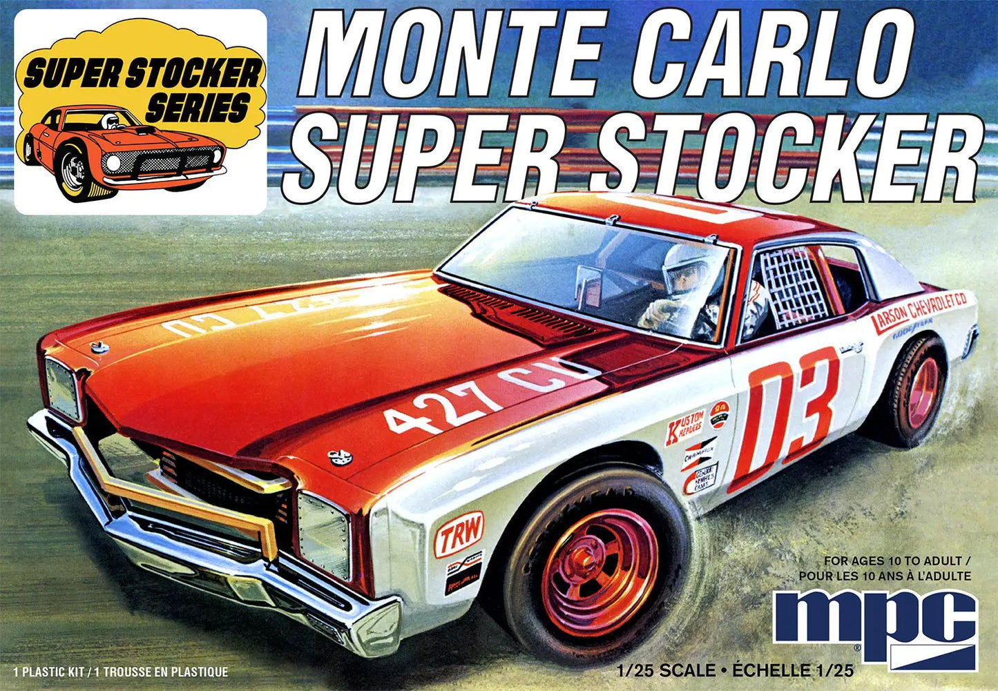 MPC 1/25 1971 Chevy Monte Carlo Super Stocker 2T Plastic Model Kit - Franklin Hobbies Ltd