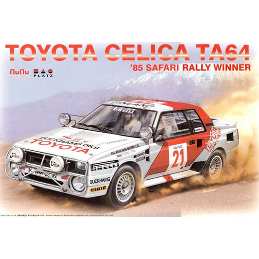 NuNu 1/24 Toyota Celica TA64 '85 Safari Rally Winner Plastic Model Kit