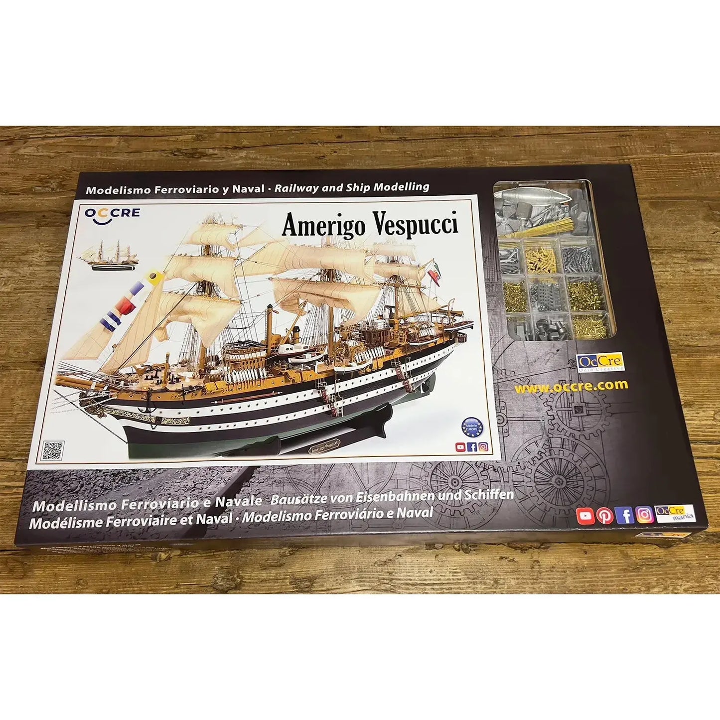 OcCre 1/100 Amerigo Vespucci Wooden Model Ship Kit Occre