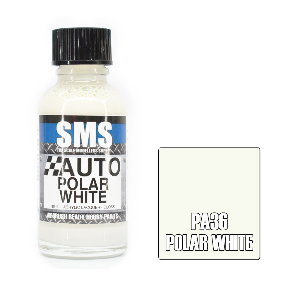SMS Auto Colour POLAR WHITE 30ml The Scale Modellers Supply