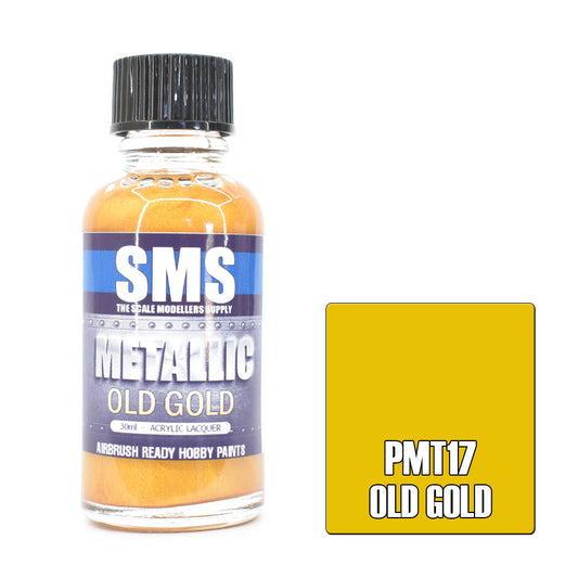 SMS Metallic Acrylic Lacquer Old Gold 30ml
