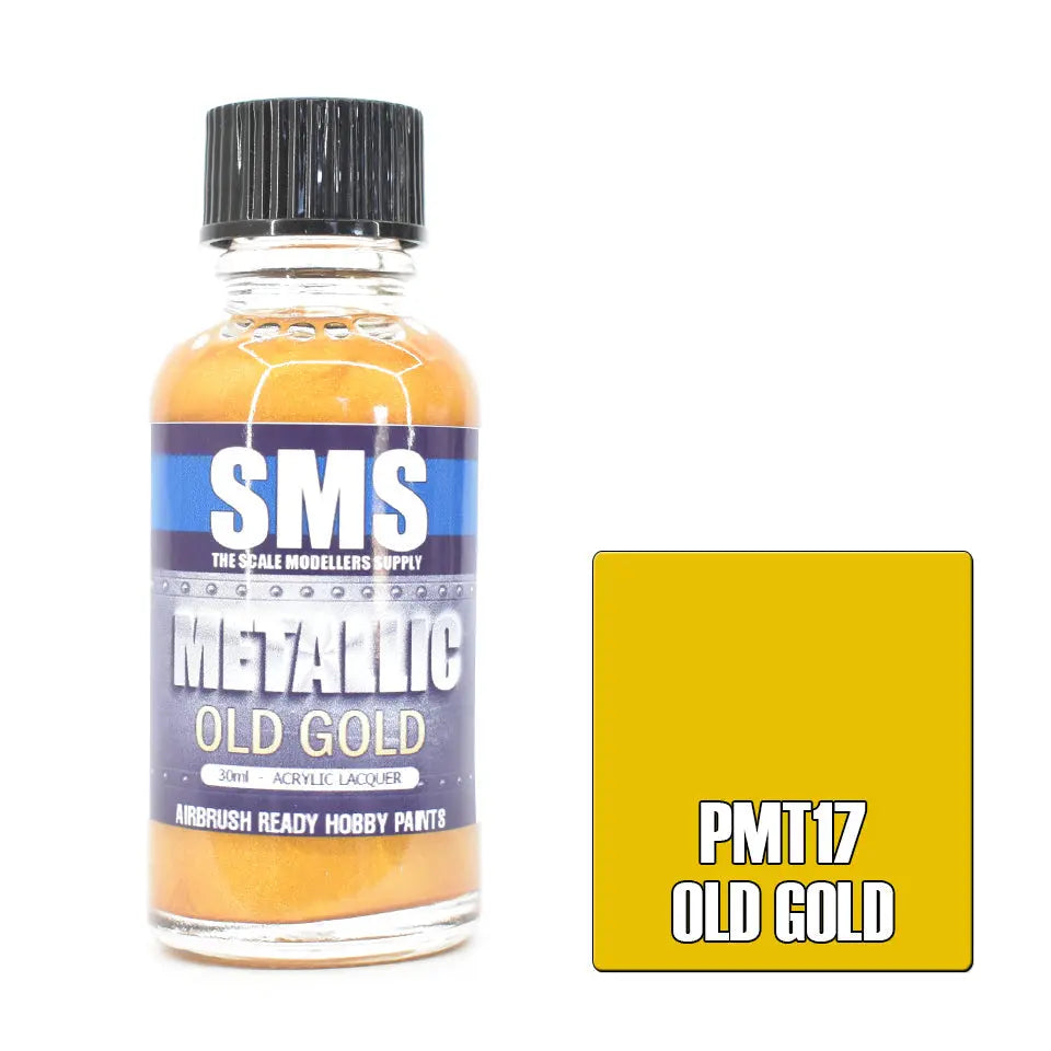 SMS Metallic Acrylic Lacquer Old Gold 30ml The Scale Modellers Supply