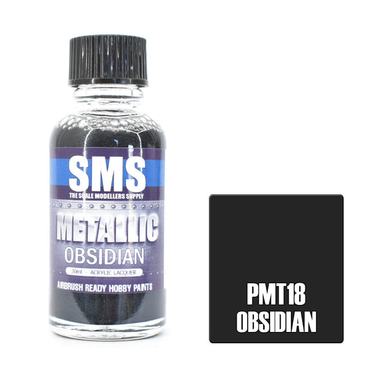 SMS Metallic Acrylic Lacquer Obsidian 30ml