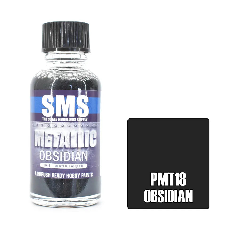 SMS Metallic Acrylic Lacquer Obsidian 30ml The Scale Modellers Supply
