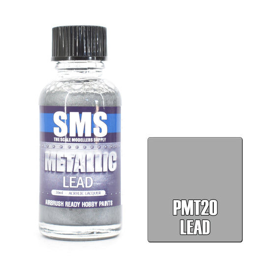 SMS Metallic Acrylic Lacquer Lead 30ml