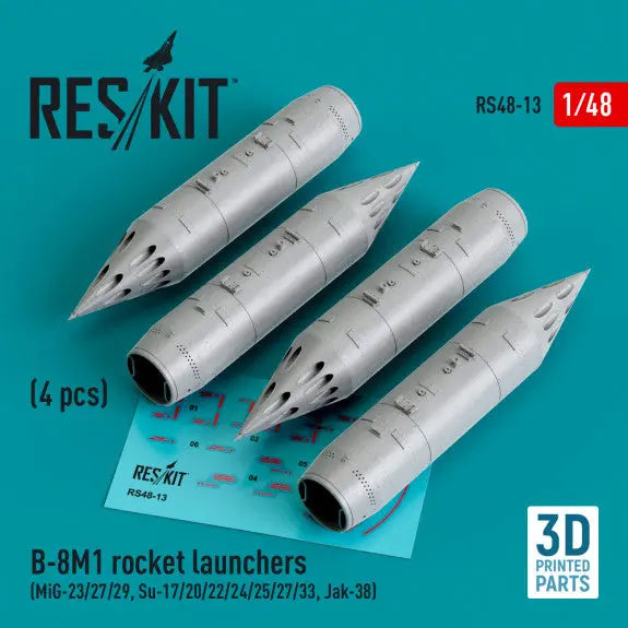 B-8M1 rocket launchers (4 pcs) (3D Printed) Res/Kit