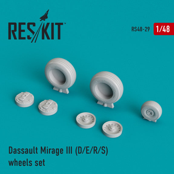 ResKit 1:48 Mirage III (D,E,R,S) wheels set Reskit