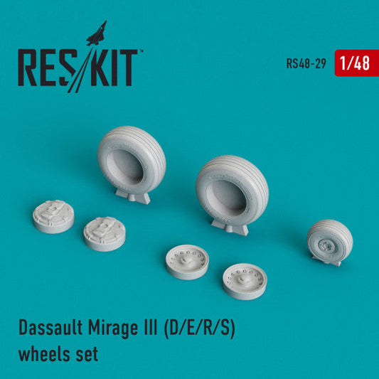 ResKit 1:48 Mirage III (D,E,R,S) wheels set Reskit