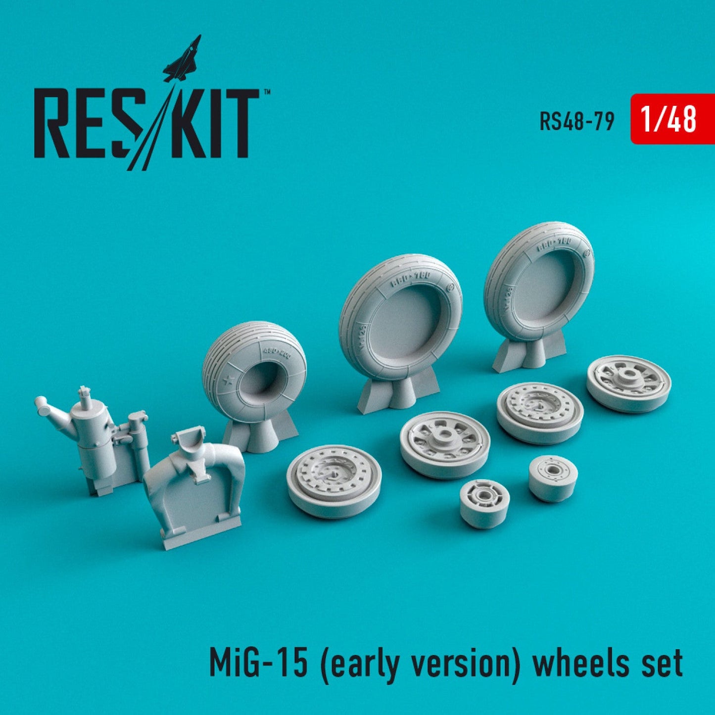 ResKit 1:48 MiG-15 "Fagot" (early version) wheels set Reskit