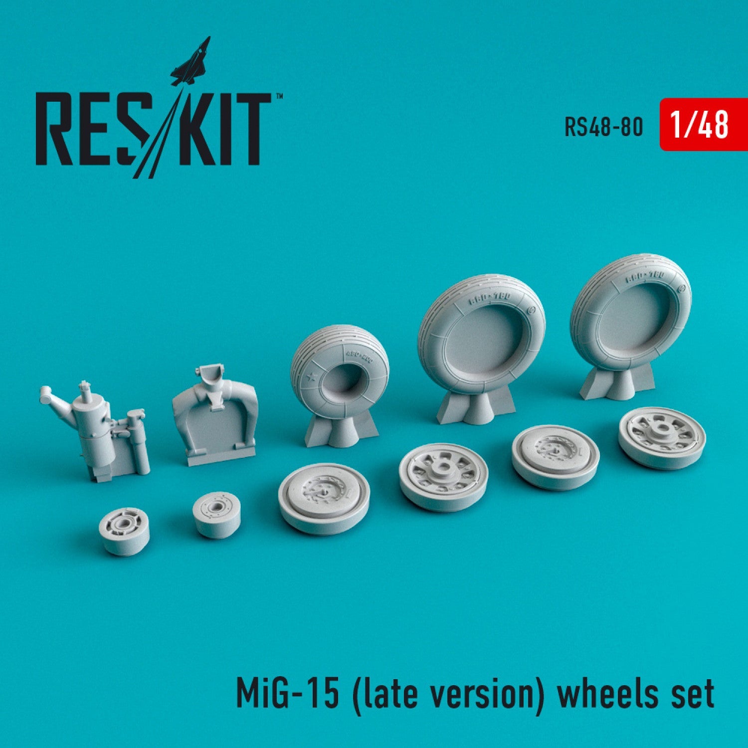 ResKit 1:48 MiG-15 "Fagot" (late version) wheels set Reskit