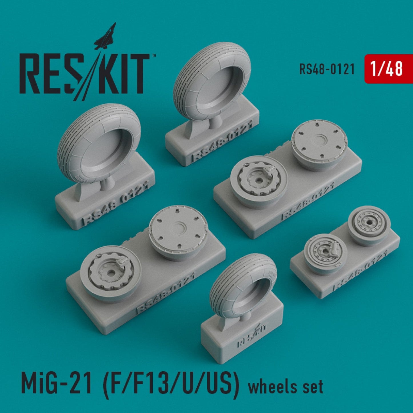 ResKit 1:48 MiG-21 (F, F13, U, US) wheels set Reskit