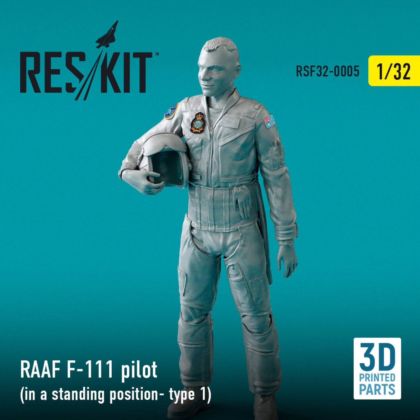 ResKit 1:32 RAAF F-111 pilot (in a standing position- type 1) (3D Printed) Reskit