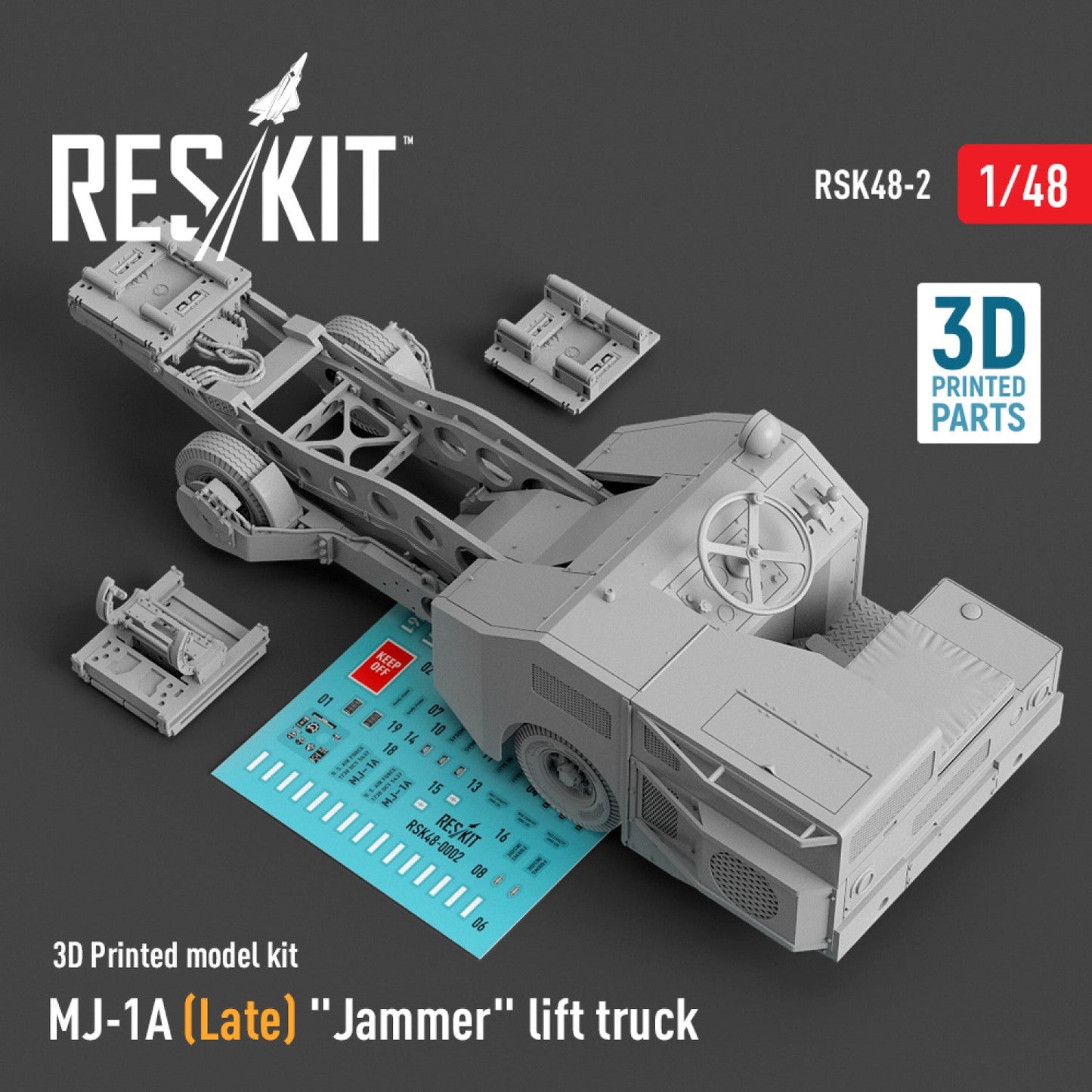 ResKit 1:48 MJ-1A (Late) "Jammer" lift truck (3D Printed model kit) Reskit