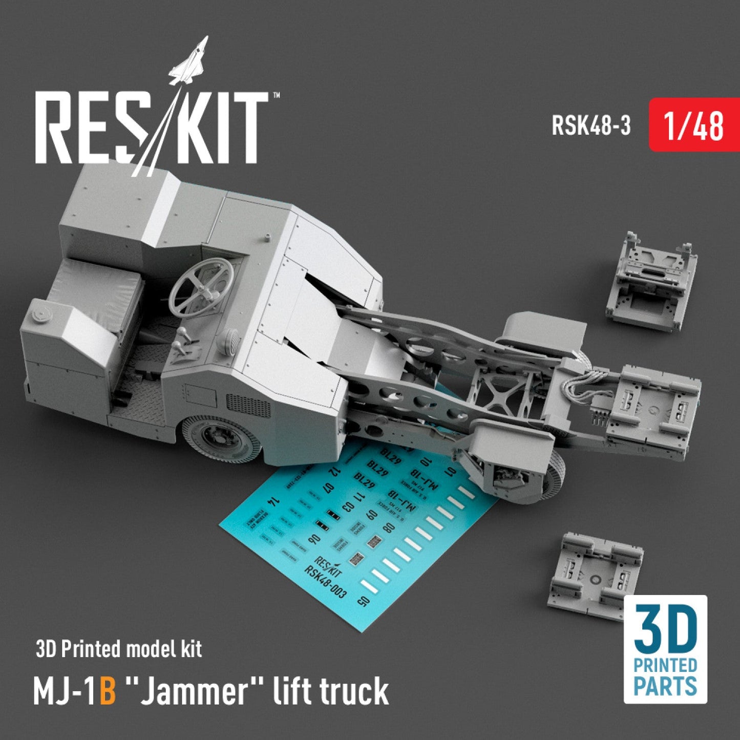 ResKit 1:48 MJ-1B "Jammer" lift truck (3D Printed model kit) Reskit