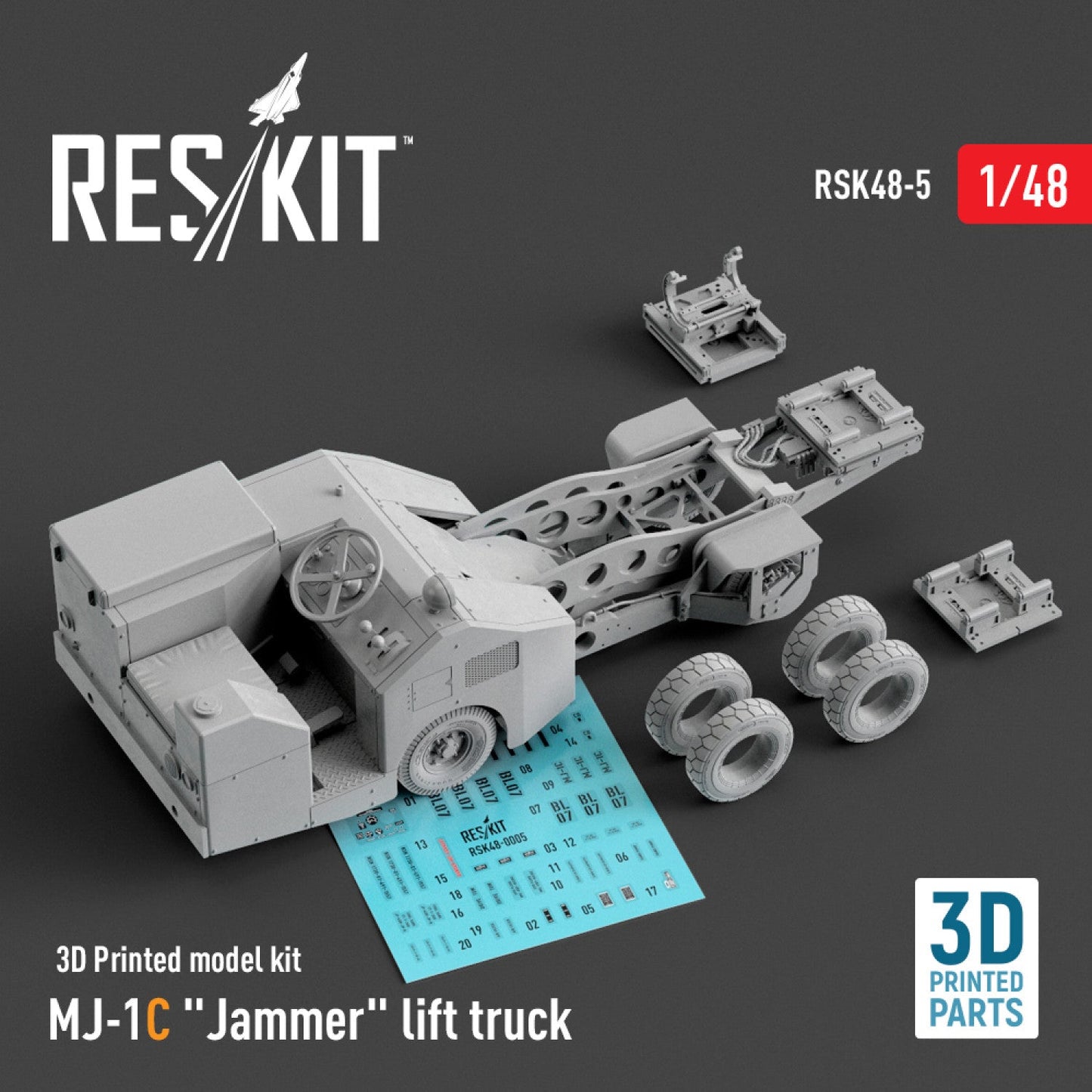 ResKit 1:48 MJ-1C "Jammer" lift truck (3D Printed model kit) Reskit