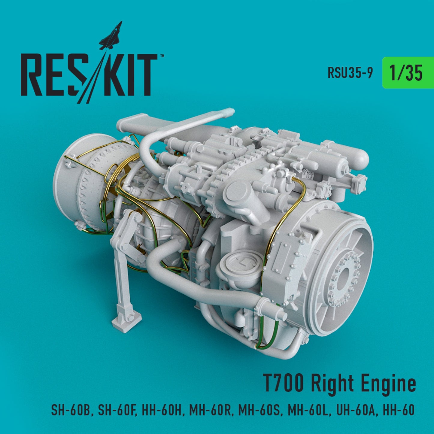 Res/Kit 1:35 T700 Right Engine (SH-60B, SH-60F, HH-60H, MH-60R, MH-60S, MH-60L, UH-60A, HH-60)