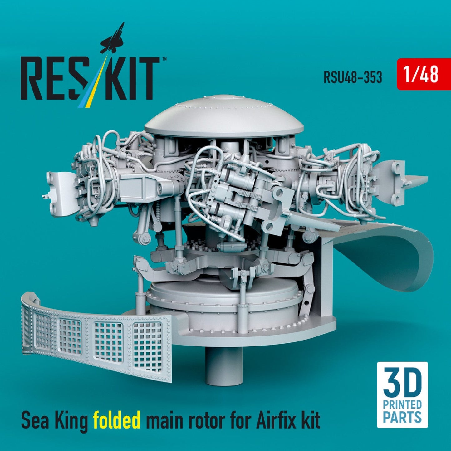 Res/Kit 1:48 Sea King folded main rotor for Airfix kit (3D printed) Res/Kit