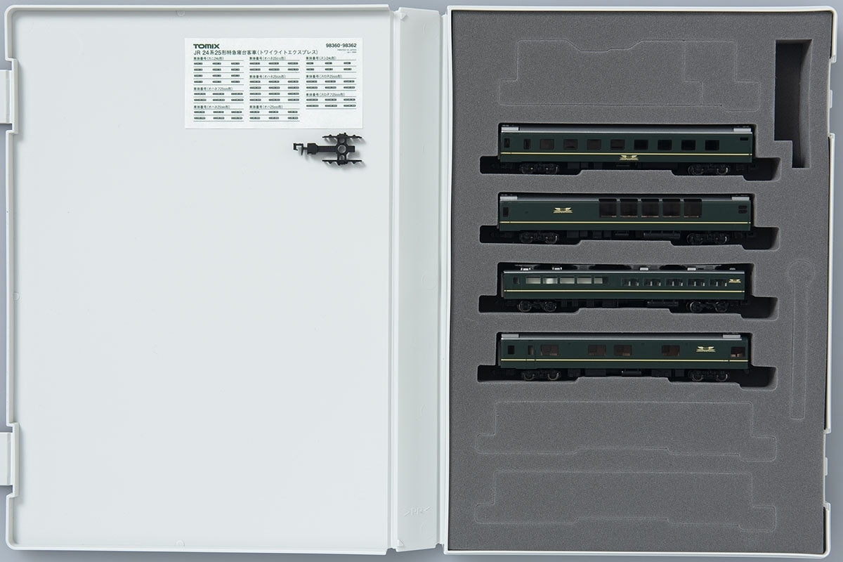 Tomix 98360 JR Series 24 Type 25 Sleeping Cars 'Twilight Express' 4 Cars Add-on Set A (N scale) Tomix