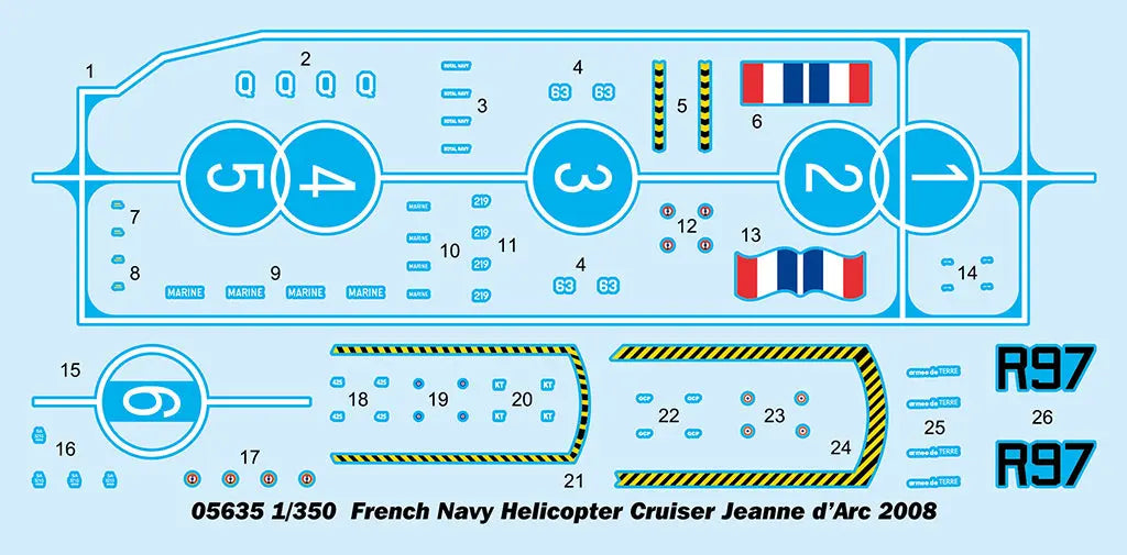 Trumpeter 1/350 French Navy Helicopter Cruiser Jeanne d’Arc 2008 Plastic Model Kit Trumpeter