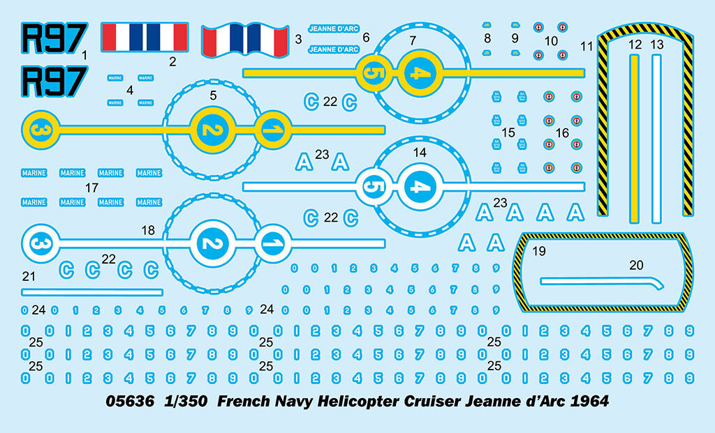Trumpeter 1/350 Jeanne d'Arc Plastic Model Kit Trumpeter