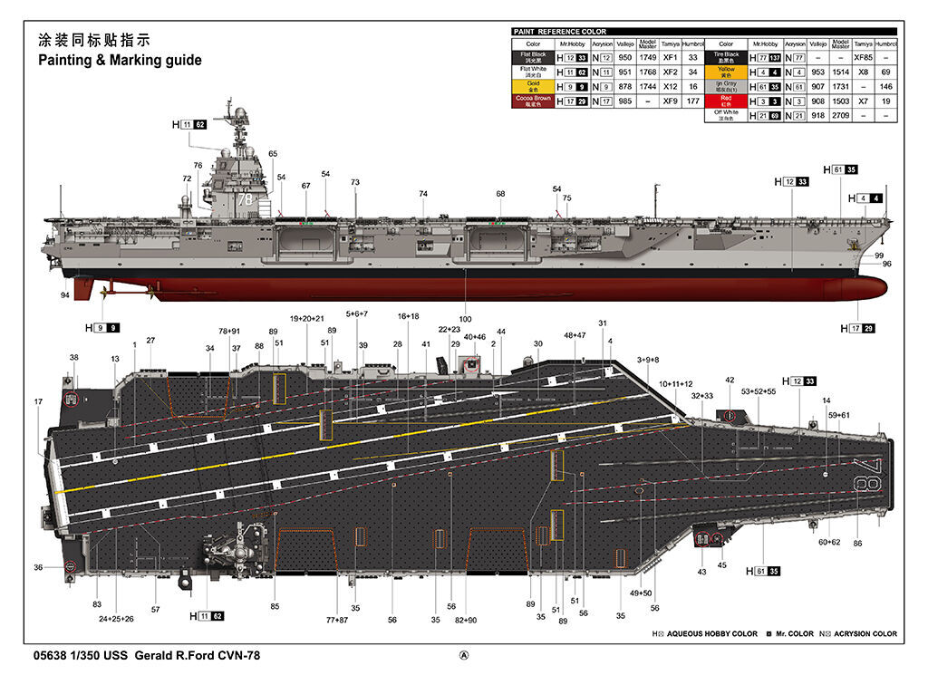 Trumpeter 1/350 USS Gerald R.Ford CVN-78 Plastic Model Kit