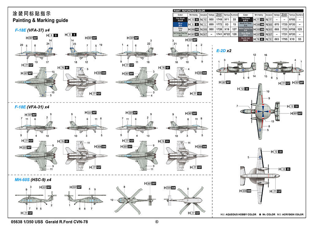 Trumpeter 1/350 USS Gerald R.Ford CVN-78 Plastic Model Kit