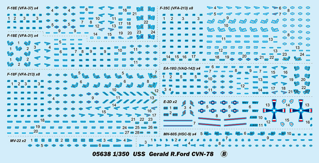 Trumpeter 1/350 USS Gerald R.Ford CVN-78 Plastic Model Kit