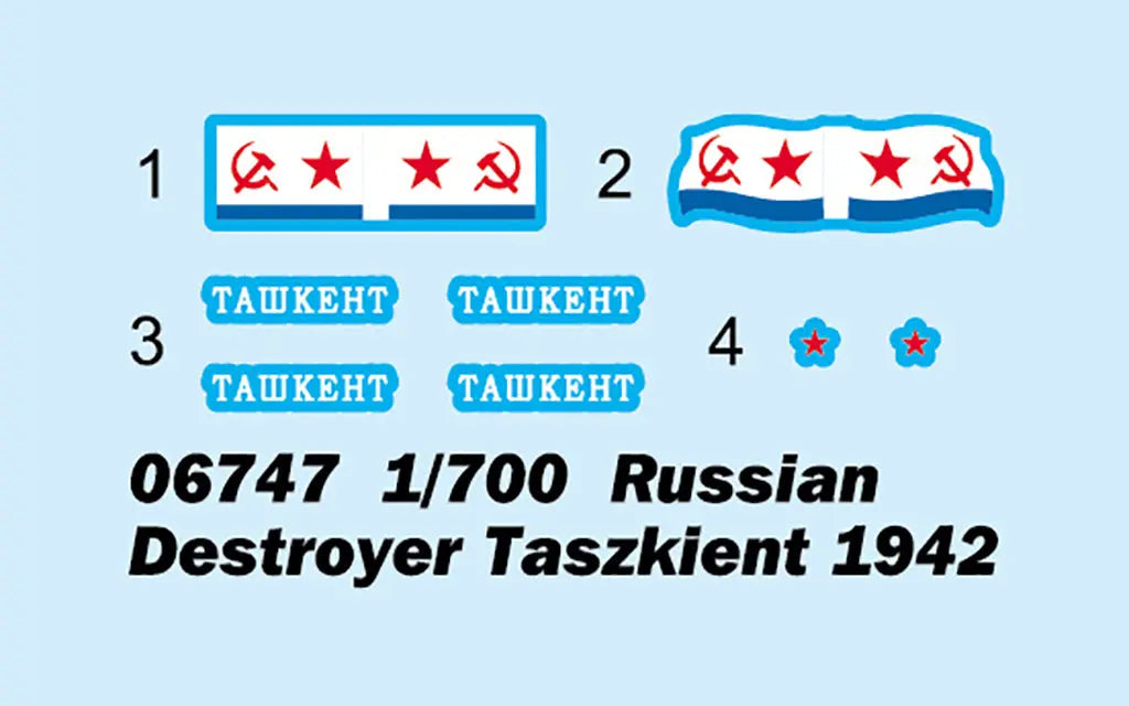 Trumpeter 1/700 Russian Destroyer Taszkient 1942 Plastic Model Kit Trumpeter