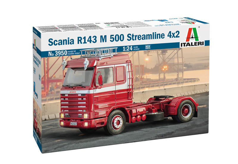 Italeri 1/24 Scania R143 M 500 Streamline 4x2 Truck Plastic Model Kit Italeri