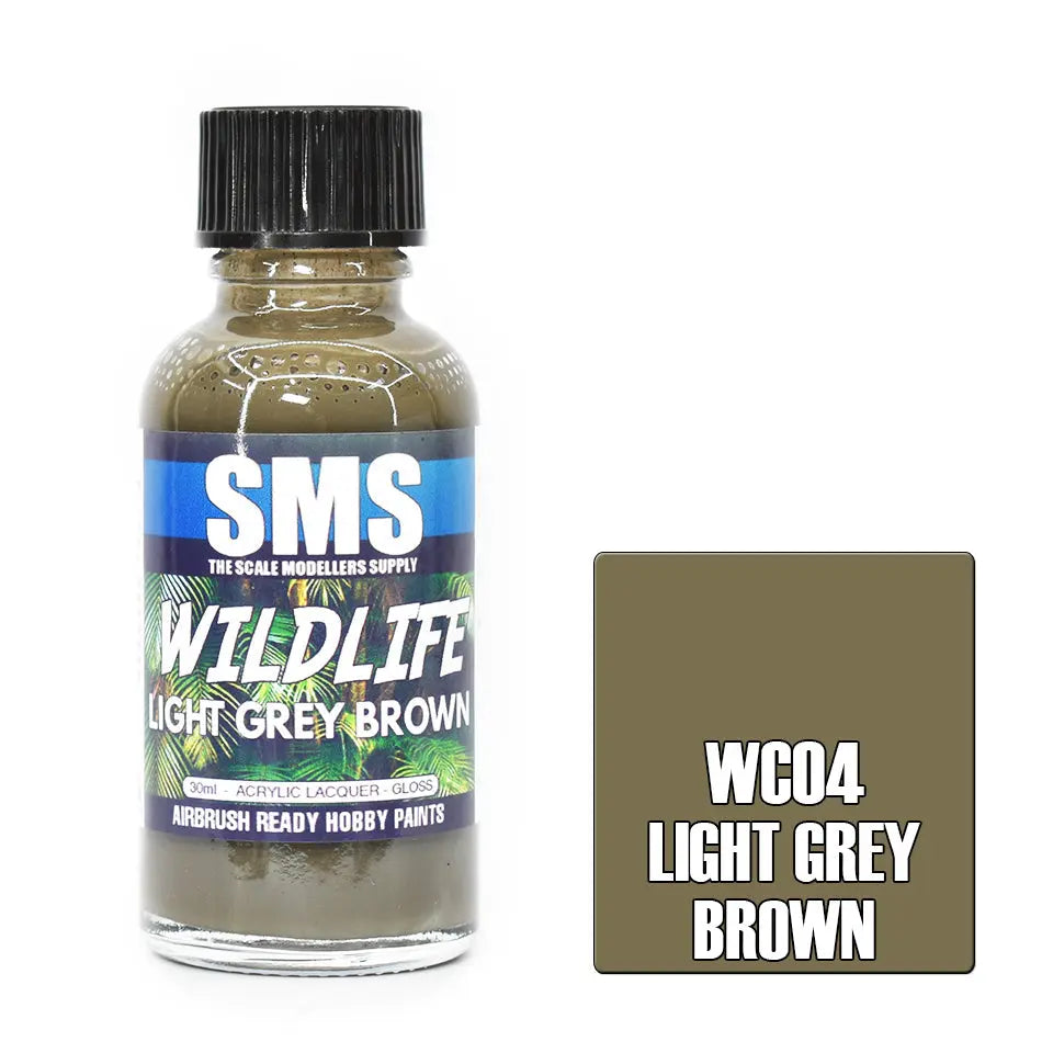 SMS Wildlife Colour LIGHT GREY BROWN 30ml The Scale Modellers Supply