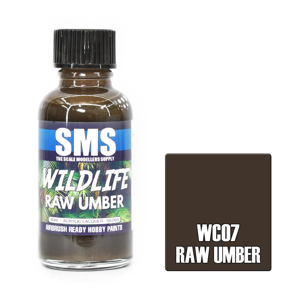 SMS Wildlife Colour RAW UMBER 30ml The Scale Modellers Supply