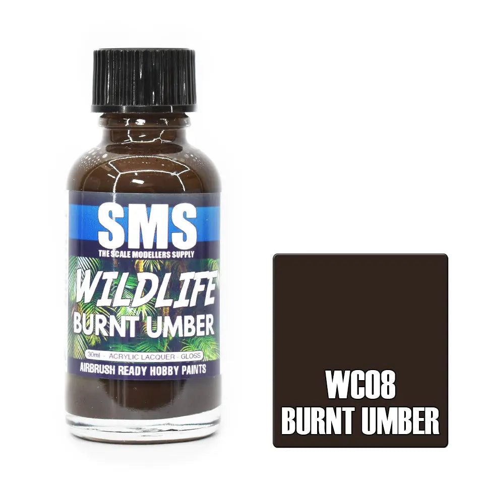 SMS Wildlife Colour BURNT UMBER 30ml The Scale Modellers Supply