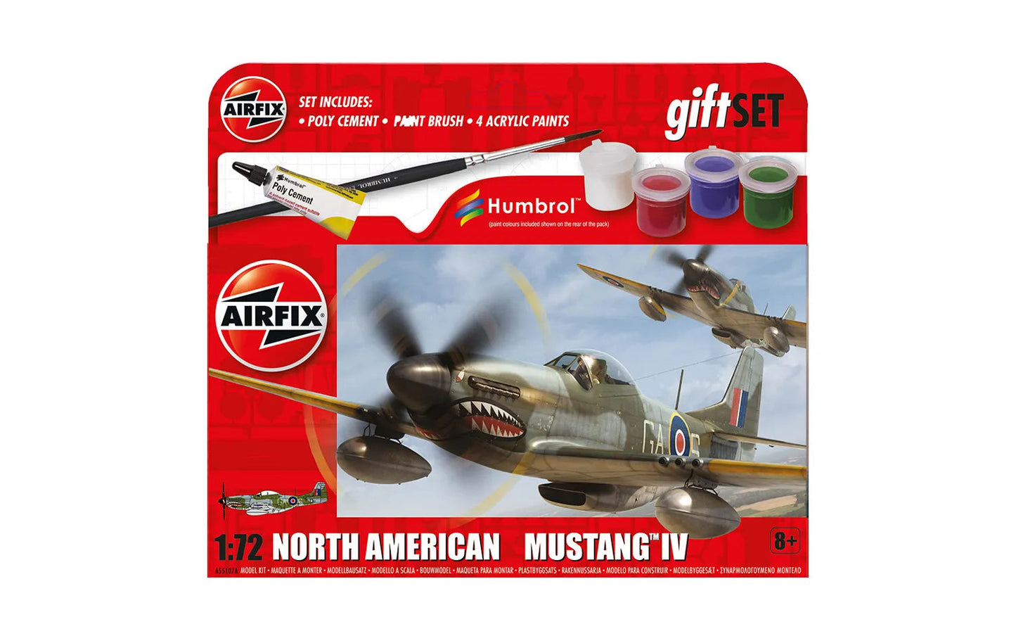 Airfix 1/72 North American Mustang IV Gift Set Airfix