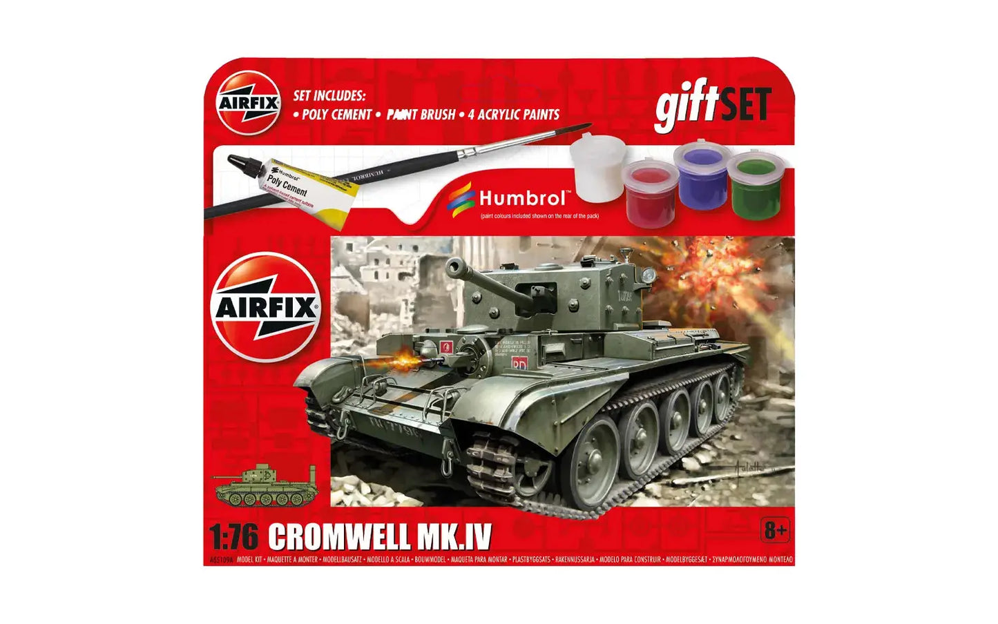 Airfix 1/76 Cromwell Mk.IV Gift Set Airfix